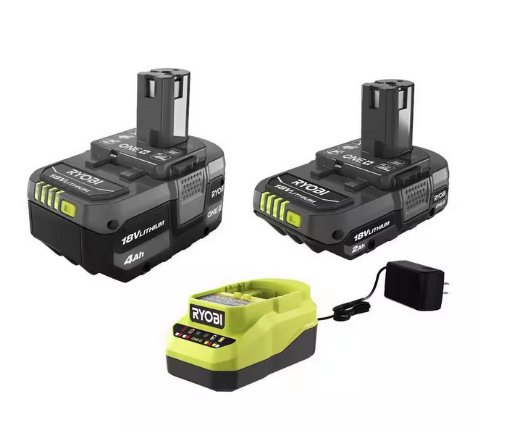 Ryobi ONE+ 18V Lithium-Ion Starter Kit + FREE Select Power Tool