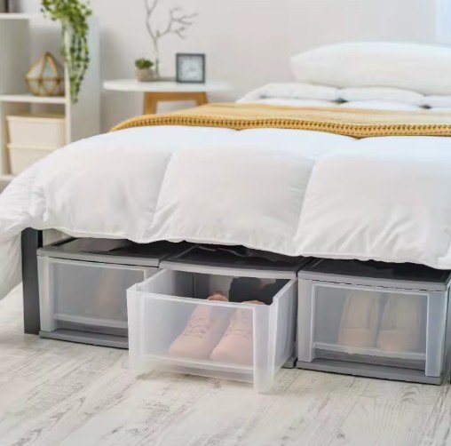 17-Quart Medium Plastic Drawer Underbed Storage Bin (3-Pack)