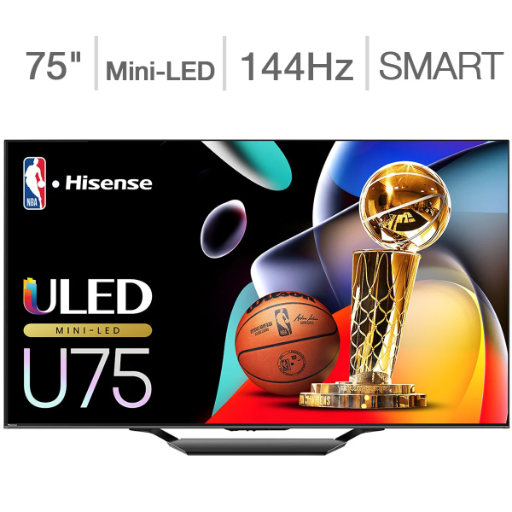 Hisense 75" U75N Series 4K QLED Mini-LED TV (2024) + $100 Google Play GC + 5 Yr Wty