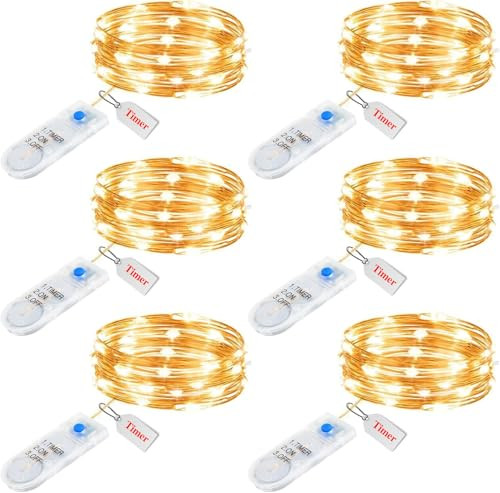 Minetom Fairy Lights Battery Operated String Lights w/ Timer