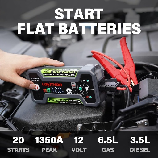 LOKITHOR J1350 PRO Portable Jump Starter with ConnectMax