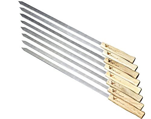 G & F Products Stainless Steel Flat Blade Skewers