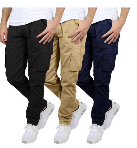 Men's Flex-Stretch Cotton Cargo Pants