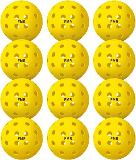 Feel my rhythm Pickleball Balls, 40 Hole, 12 Count