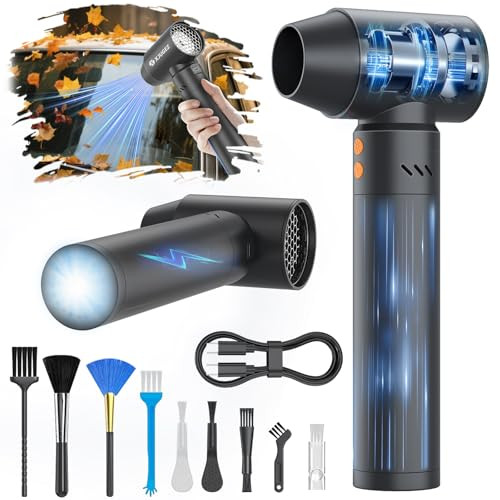 Electric Air Duster with Flashlight and Turbo Fan