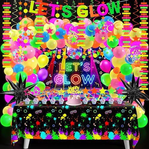 Birthday Decoration Supplies Backdrop Fluorescent