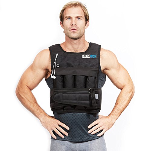 RUNmax 20LBS Adjustable Weighted Vest with Shoulder Pads Deal