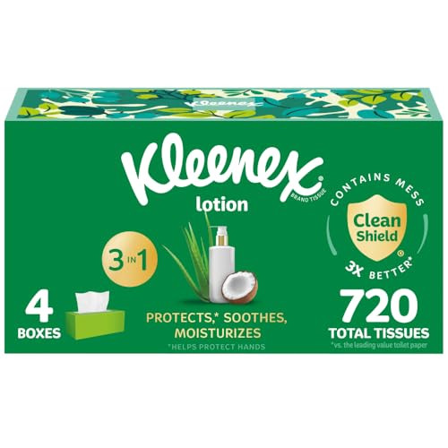 Kleenex Lotion Facial Tissues 4-Pack