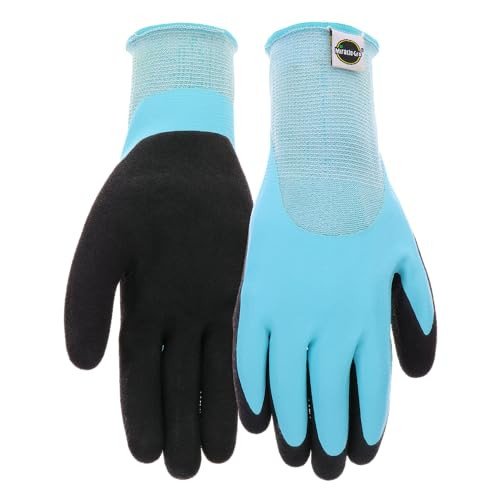 Miracle-Gro Small/Medium Water Resistant Grip Double Dip Flat Latex Gloves