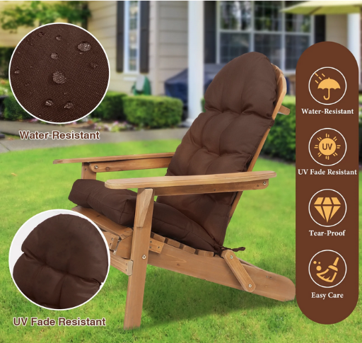 YEERSWAG Adirondack Chair Cushion with Ties