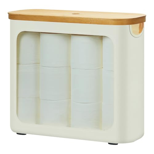Rosos Free Standing Toilet Paper Storage Holder with Lid