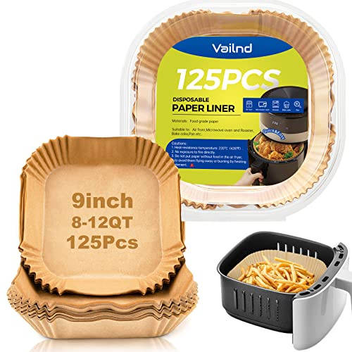 9inch Square Air Fryer Disposable Paper Liners