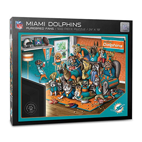 YouTheFan NFL Miami Dolphins Purebred Fans 500pc Puzzle