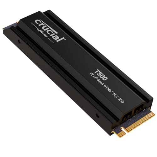 2TB Crucial T500 PCIe Gen4 NVMe M.2 Internal Gaming Solid State Drive w/ Heatsink