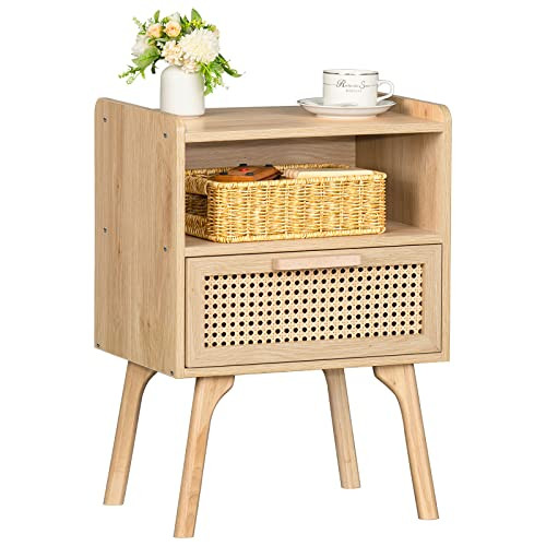 Lerliuo Rattan Nightstand