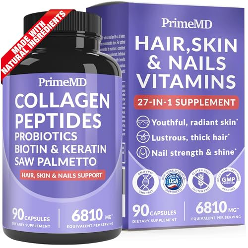 Hair Skin and Nails Vitamins Collagen Supplements