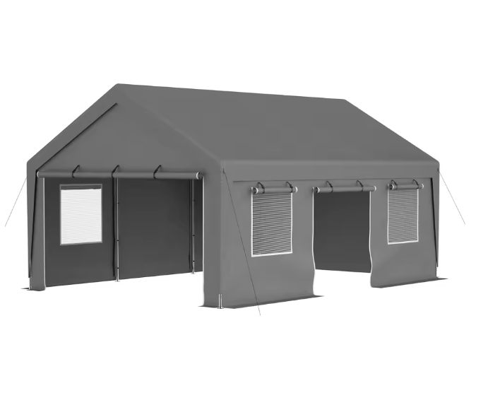 LZBEITEM Carport with Removable Sidewalls