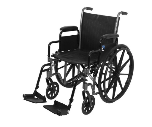 SevaCare Folding Wheelchair with Adjustable Footrest