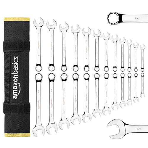 Amazon Basics 24-Piece Combination Metric and SAE Wrench Set