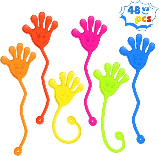 Genuvi Sticky Hands Party Favors, 48 Pieces