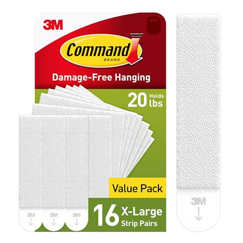 Command XL Heavyweight Picture Hanging Strips, 16 Pairs