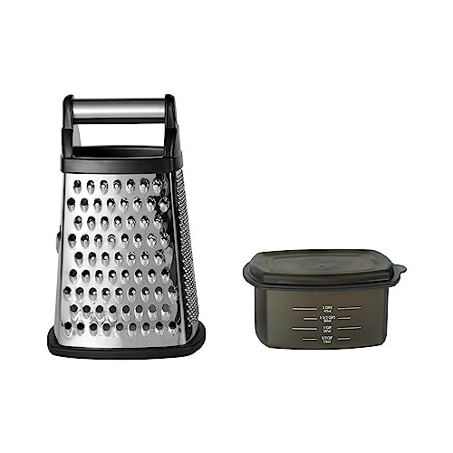 KitchenAid Gourmet Stainless Steel Box Grater with Storage Container