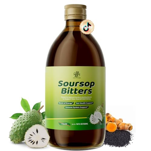 Soursop Bitters Liquid with Black Seed, 16 Fl. Oz.