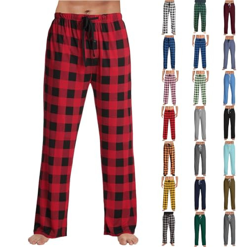 Buffalo Plaid Pajama Pants for Men