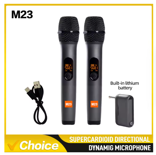 M23 UHF 2 Channel Wireless Microphone System