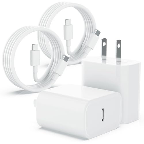 2 PK USB C Charger Block with Cable