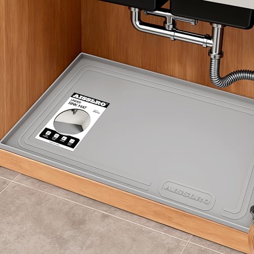 Aisslro Waterproof Silicone Under Sink Mat 25" x 19" Deal