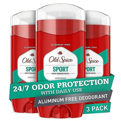  Old Spice Men's Aluminum Free Deodorant Stick (Sport Scent) - 3 Pack 