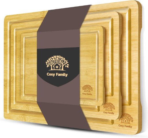 Cosy Family 3-Piece Bamboo Cutting Board Set