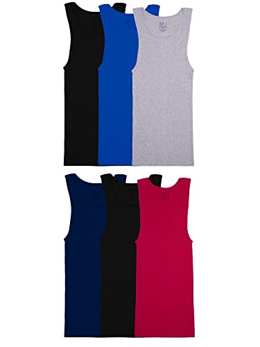 Fruit of the Loom Men's Sleeveless Moisture Wicking Tank 6-Pack