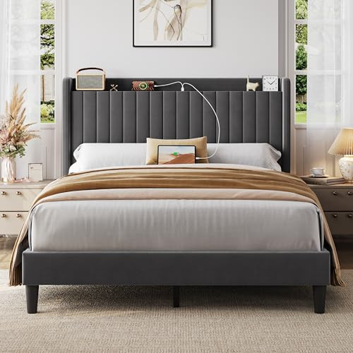 Yaheetech Queen Bed Frame with Headboard