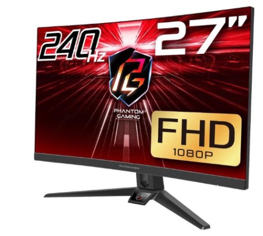 ASRock Phantom 27" 240Hz VA Curved Gaming Monitor