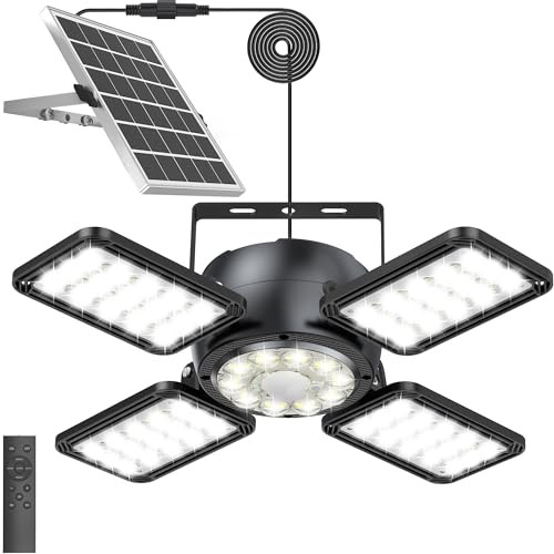 INXPHY Indoor/Outdoor Motion Sensor Shed Light with Solar Panel