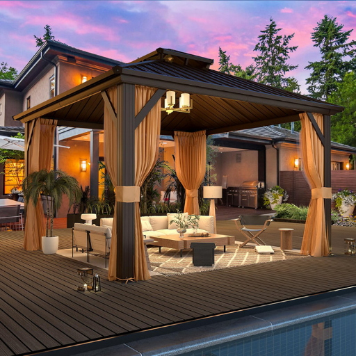 Erommy Outdoor Patio Hardtop Gazebo