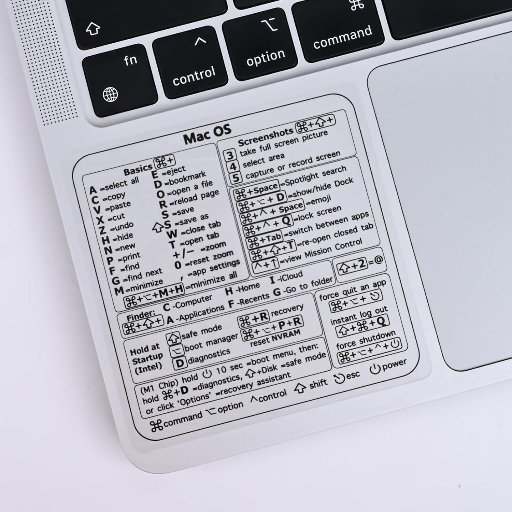 2 Pack Mac Keyboard Shortcut Stickers