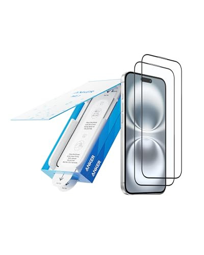 Anker Durable Screen Protector for iPhone 16 Plus (2-Pack)