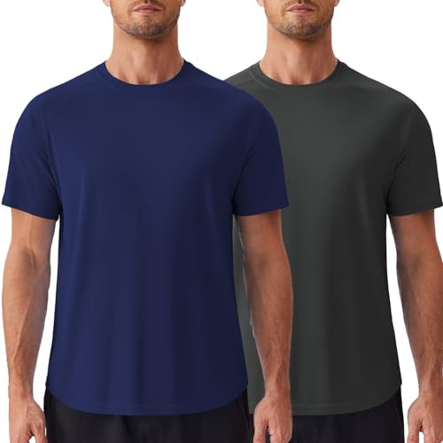 Men's 2 Pack UPF50+ Sun Protection Athletic Shirts