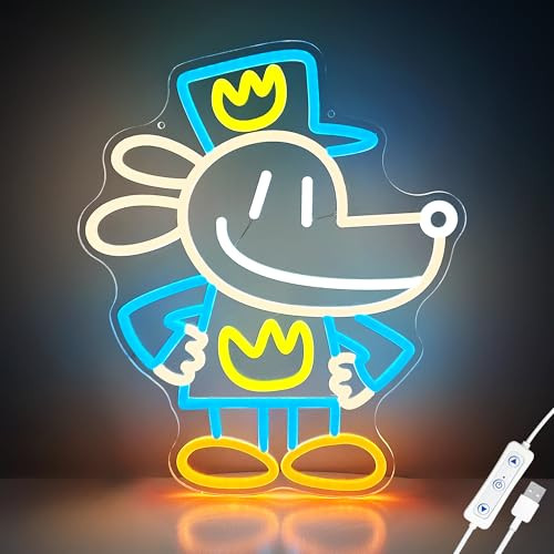 Officially Licensed Dog Man Neon Signs for Wall Decor