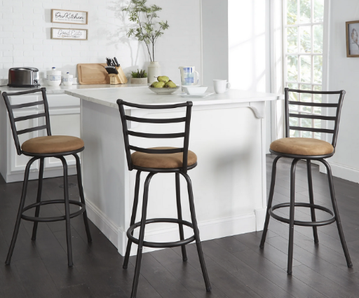 Mainstays Adjustable Swivel Barstools (3-Count)