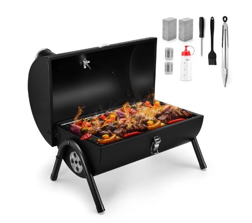 Coliware Portable Outdoor Tabletop Charcoal Grill W/Accessories