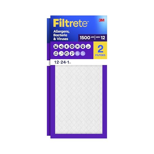 Filtrete 12x24x1 Air Filter MERV 12 MPR 1500 2-Pack Deal