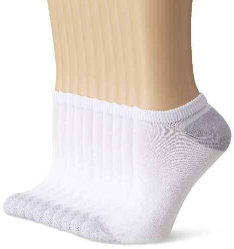 Hanes Women's No Show Soft Moisture-Wicking Socks, 10-Pack