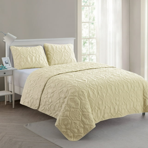 VCNY Home Shore Coastal Tan Textured Sealife Quilt Set