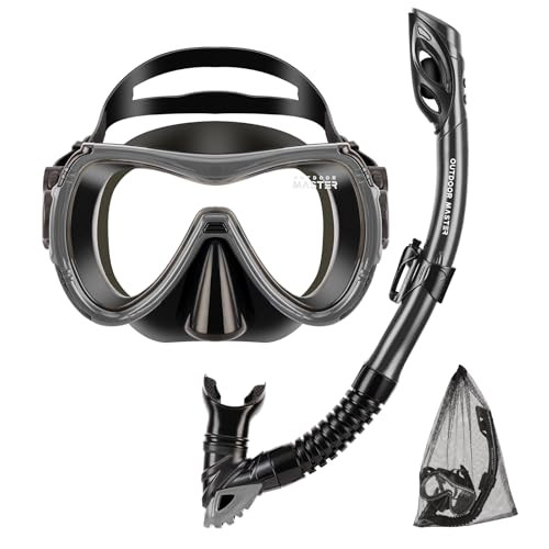 OutdoorMaster Mobula Diving Mask and Snorkel Set