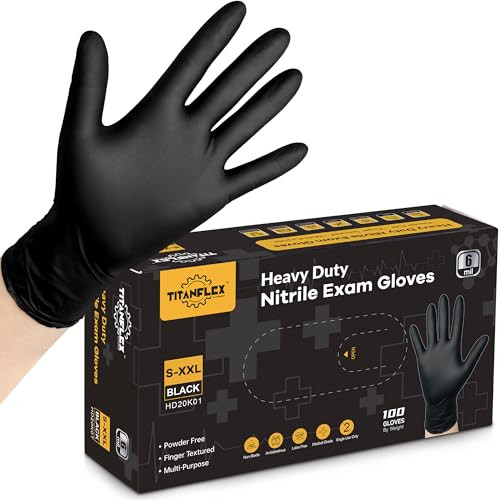 TitanFlex Heavy Duty Disposable Nitrile Gloves