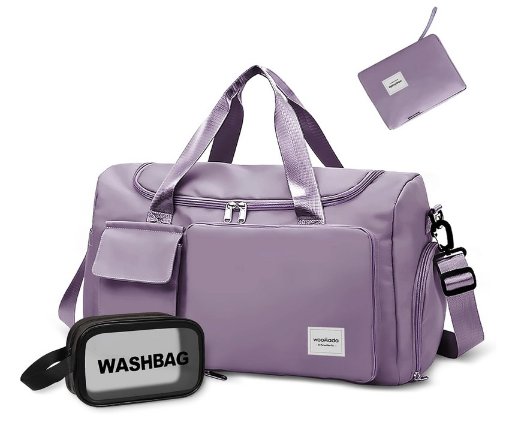 Travel Duffel Bag with Toiletry Bag & Shoe Compartment